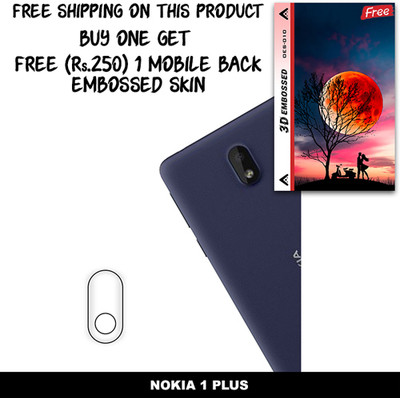 SOMTONE Camera Lens Protector for NOKIA 1 PLUS FREE 1 3D EMBOSSED SKIN FOR MOBILE BACK WITH CUT C1S010(Pack of 1)
