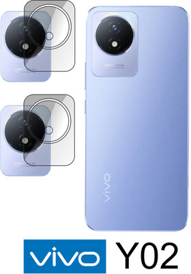 PONDRIK Back Camera Lens Glass Protector for vivo Y02(Pack of: 2)
