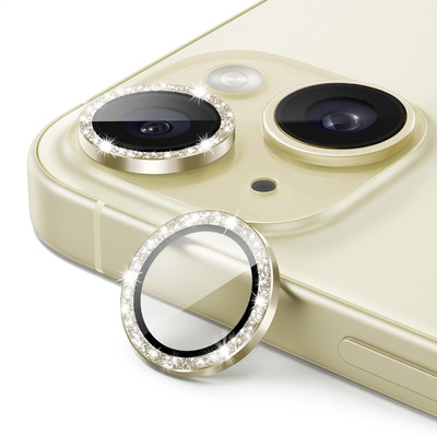 CASENED Back Camera Lens Glass Protector for iPhone 15, 15 Plus, iPhone 14, 14 Plus, iPhon 16e(Pack of: 1)