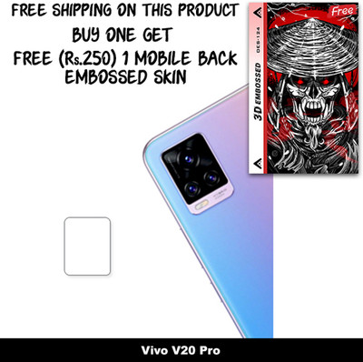 ARBAN Camera Lens Protector for Vivo V20 Pro FREE 1 3D EMBOSSED SKIN FOR MOBILE BACK WITH CUT C1S124(Pack of 1)