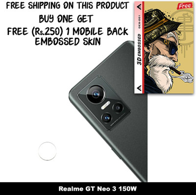 ARBAN Camera Lens Protector for Realme GT Neo 3 150W FREE 1 3D EMBOSSED SKIN FOR MOBILE BACK C1S001(Pack of 1)
