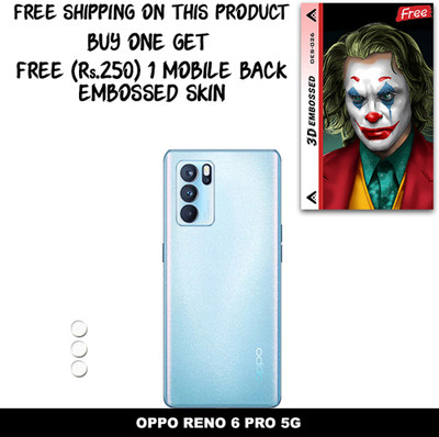 ARBAN Camera Lens Protector for OPPO RENO 6 PRO 5G FREE 1 3D EMBOSSED SKIN FOR MOBILE BACK WITH CUT C1S026(Pack of 1)