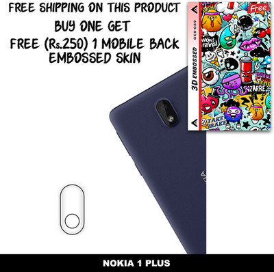 SOMTONE Camera Lens Protector for NOKIA 1 PLUS FREE 1 3D EMBOSSED SKIN FOR MOBILE BACK WITH CUT C1S039(Pack of 1)