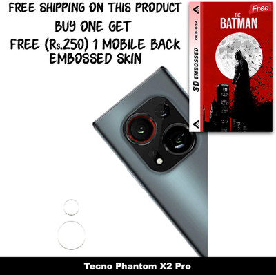 ARBAN Camera Lens Protector for Tecno Phantom X2 Pro FREE 1 3D EMBOSSED SKIN FOR MOBILE BACK WITH CUT C1S034(Pack of 1)
