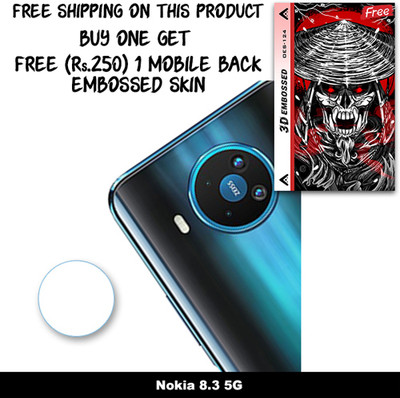 ARBAN Camera Lens Protector for Nokia 8.3 5G FREE 1 3D EMBOSSED SKIN FOR MOBILE BACK WITH CUT C1S124(Pack of 1)