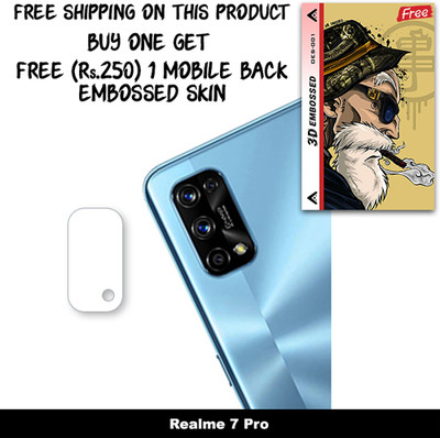SOMTONE Camera Lens Protector for Realme 7 Pro FREE 1 3D EMBOSSED SKIN FOR MOBILE BACK C1S001(Pack of 1)