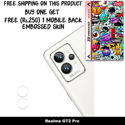 SOMTONE Camera Lens Protector for Realme GT2 Pro FREE 1 3D EMBOSSED SKIN FOR MOBILE BACK WITH CUT C1S039(Pack of 1)