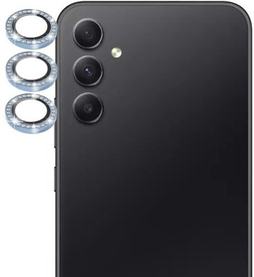 ankSONline Back Camera Lens Ring Guard Protector for Samsung Galaxy A35, Samsung Galaxy A55(Pack of: 3)