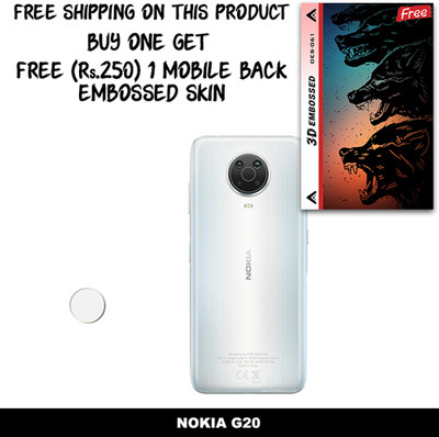 ARBAN Camera Lens Protector for NOKIA G20 FREE 1 3D EMBOSSED SKIN FOR MOBILE BACK WITH CUT C1S061(Pack of 1)