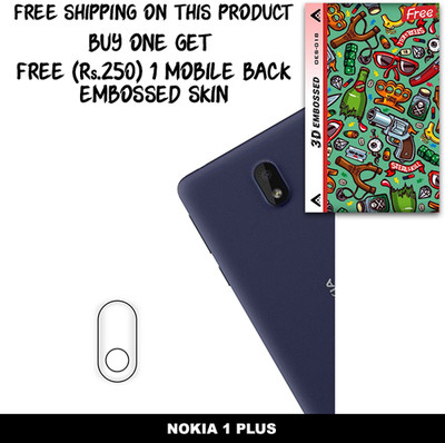 ARBAN Camera Lens Protector for NOKIA 1 PLUS FREE 1 3D EMBOSSED SKIN FOR MOBILE BACK WITH CUT C1S018(Pack of 1)