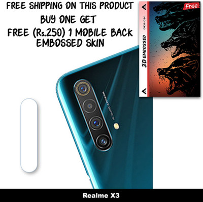 SOMTONE Camera Lens Protector for Realme X3 FREE 1 3D EMBOSSED SKIN FOR MOBILE BACK WITH CUT C1S061(Pack of 1)
