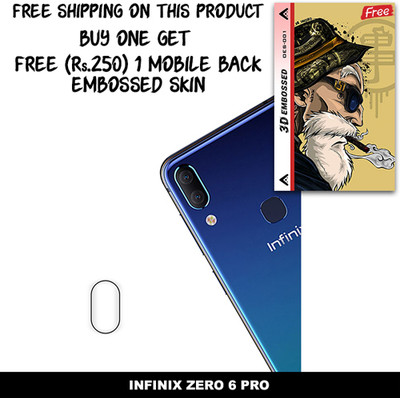 SOMTONE Camera Lens Protector for INFINIX ZERO 6 PRO FREE 1 3D EMBOSSED SKIN FOR MOBILE BACK C1S001(Pack of 1)