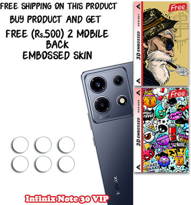 ARBAN Camera Lens Protector for Infinix Note 30 VIP WITH FREE 500 RUPEES 2 3D EMBOSSED SKIN FOR MOBILE BACK CS001(Pack of 3)