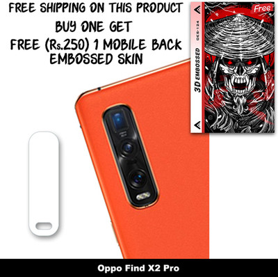 SOMTONE Camera Lens Protector for Oppo Find X2 Pro FREE 1 3D EMBOSSED SKIN FOR MOBILE BACK WITH CUT C1S124(Pack of 1)