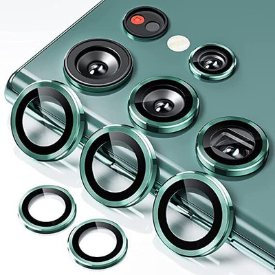 casual need Camera Lens Protector for Samsung Galaxy S22 Ultra | Tempered Glass Glossy Finish,Alloy Metal Camera Ring For Samsung Galaxy S22 Ultra (Green)(Pack of 1)
