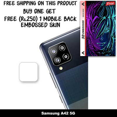ARBAN Camera Lens Protector for Samsung A42 5G FREE 1 3D EMBOSSED SKIN FOR MOBILE BACK WITH CUT C1S002(Pack of 1)