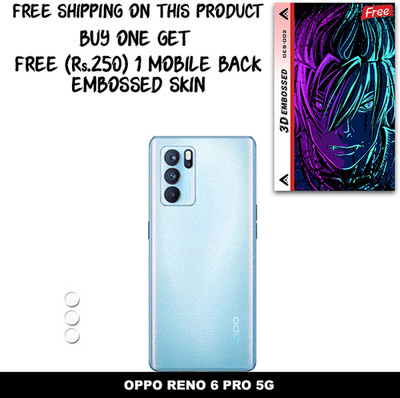 ARBAN Camera Lens Protector for OPPO RENO 6 PRO 5G FREE 1 3D EMBOSSED SKIN FOR MOBILE BACK WITH CUT C1S002(Pack of 1)