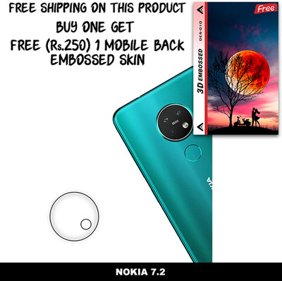 ARBAN Camera Lens Protector for NOKIA 7.2 FREE 1 3D EMBOSSED SKIN FOR MOBILE BACK WITH CUT C1S010(Pack of 1)