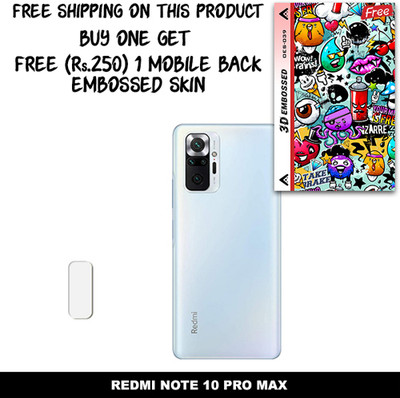 SOMTONE Camera Lens Protector for REDMI NOTE 10 PRO MAX FREE 1 3D EMBOSSED SKIN FOR MOBILE BACK WITH CUT C1S039(Pack of 1)