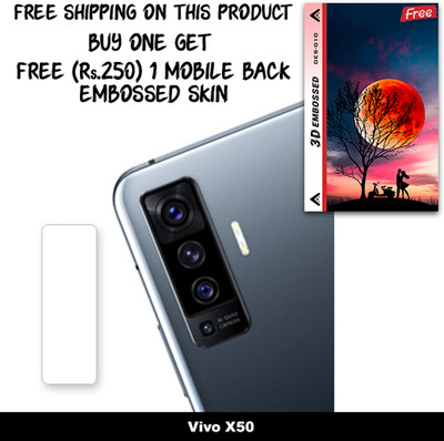 ARBAN Camera Lens Protector for Vivo X50 FREE 1 3D EMBOSSED SKIN FOR MOBILE BACK WITH CUT C1S010(Pack of 1)