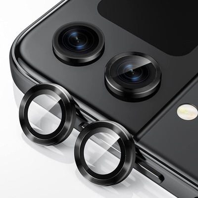 Mobilive Camera Lens Protector for Samsung Galaxy Z Flip 4 Metal Alloy Ring Protector with Glass Protection(Pack of 2)