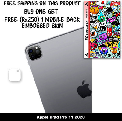 SOMTONE Camera Lens Protector for Apple iPad Pro 11 2020 FREE 1 3D EMBOSSED SKIN FOR MOBILE BACK WITH CUT C1S039(Pack of 1)
