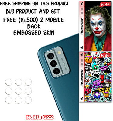 ARBAN Camera Lens Protector for Nokia G22 WITH FREE 500 RUPEES 2 3D EMBOSSED SKIN FOR MOBILE BACK CS026(Pack of 3)
