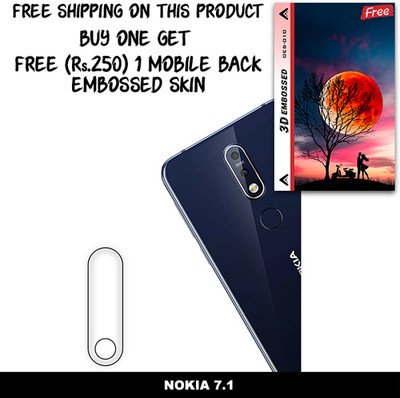 ARBAN Camera Lens Protector for NOKIA 7.1 FREE 1 3D EMBOSSED SKIN FOR MOBILE BACK WITH CUT C1S010(Pack of 1)