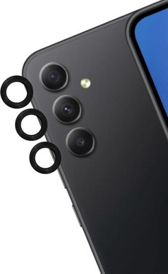 A3sprime Camera Lens Protector for Samsung Galaxy A34 5G, Galaxy A54 5G, Galaxy A14 5G, Galaxy A15 5G, Galaxy F15 5G, |Full Coverage 9H Surface Hardness Tempered Glass with Metal Ring Guard Camera Protector|(Pack of 2)