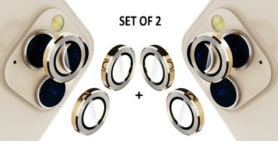 AUTOCASE Back Camera Lens Ring Guard Protector for Apple iPhone 12 Pro Camera Lens Metal Ring Easy To Install (Gold)(Pack of: 2)