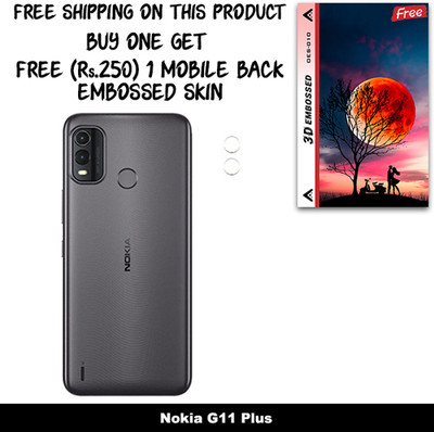ARBAN Camera Lens Protector for Nokia G11 Plus FREE 1 3D EMBOSSED SKIN FOR MOBILE BACK WITH CUT C1S010(Pack of 1)