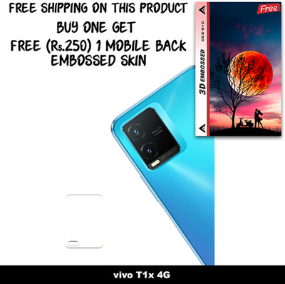 ARBAN Camera Lens Protector for vivo T1x 4G FREE 1 3D EMBOSSED SKIN FOR MOBILE BACK WITH CUT C1S010(Pack of 1)