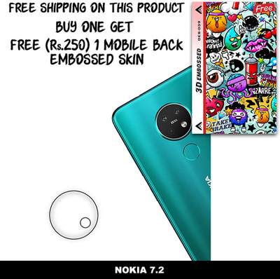ARBAN Camera Lens Protector for NOKIA 7.2 FREE 1 3D EMBOSSED SKIN FOR MOBILE BACK WITH CUT C1S039(Pack of 1)