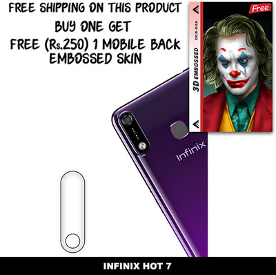 ARBAN Camera Lens Protector for INFINIX HOT 7 FREE 1 3D EMBOSSED SKIN FOR MOBILE BACK WITH CUT C1S026(Pack of 1)