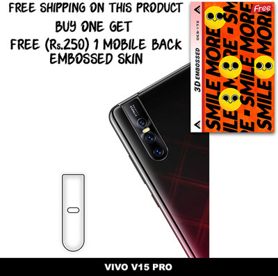 SOMTONE Camera Lens Protector for VIVO V15 PRO FREE 1 3D EMBOSSED SKIN FOR MOBILE BACK WITH CUT C1S172(Pack of 1)