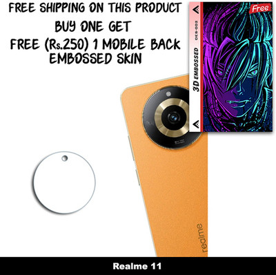 SOMTONE Camera Lens Protector for Realme 11 FREE 1 3D EMBOSSED SKIN FOR MOBILE BACK WITH CUT C1S002(Pack of 1)