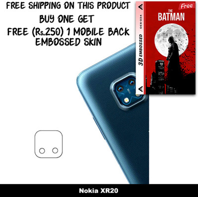 ARBAN Camera Lens Protector for Nokia XR20 FREE 1 3D EMBOSSED SKIN FOR MOBILE BACK WITH CUT C1S034(Pack of 1)