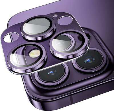 LOWCOST ASM Camera Lens Protector for iPhone 14 Pro Max, iPhone 14 Pro Camera Lens Protector, Keep Original Camera Glass Metal Camera Lens Screen Cover for iPhone 14 Pro Max Purple(Pack of 1)