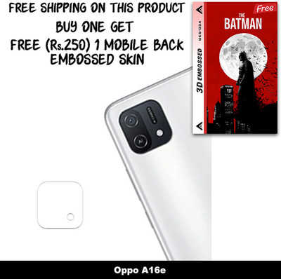 ARBAN Camera Lens Protector for Oppo A16e FREE 1 3D EMBOSSED SKIN FOR MOBILE BACK WITH CUT C1S034(Pack of 1)