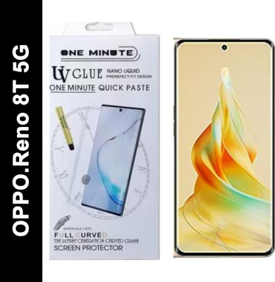 GadgetM Edge To Edge Tempered Glass for OPPO.Reno8T 5G(Pack of 1)