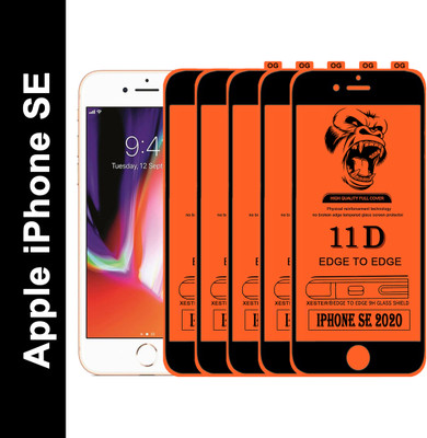 PFOAM Edge To Edge Tempered Glass for APPLE IPHONE SE 2020(Pack of 5)