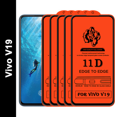 Roxel Edge To Edge Tempered Glass for Vivo V19(Pack of 5)