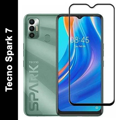 RVTCC Edge To Edge Tempered Glass for Tecno Spark 7(Pack of 1)