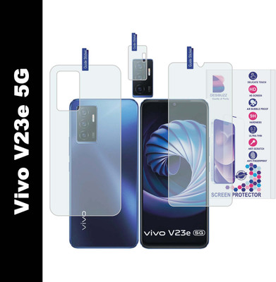 DESIBUZZ Front and Back Tempered Glass for Vivo V23e 5G, {Flexible}, Vivo V23e 5G camera lens(Pack of 3)