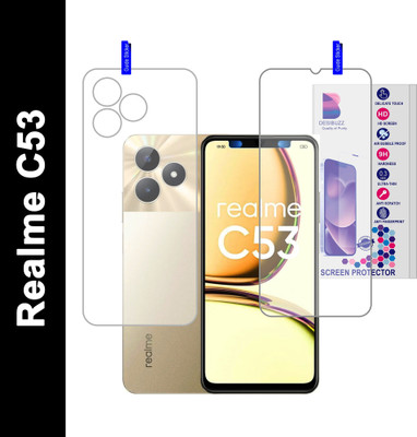 DESIBUZZ Front and Back Tempered Glass for realme C53, (Scratch Proof,Ultra Thin Flexible Guard)(Pack of 2)