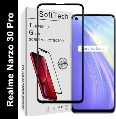 SoftTech Edge To Edge Tempered Glass for Realme Narzo 30 Pro, Realme 7i, Realme 6i, Realme 7, Realme 6, Realme Narzo 20 Pro(Pack of 1)