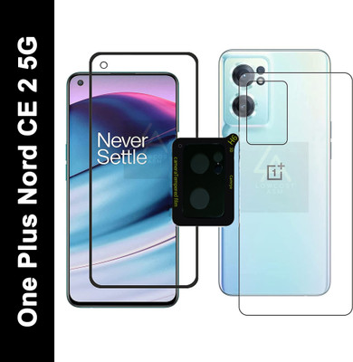 CASELIA Front and Back Tempered Glass for OnePlus Nord CE 2 5G, OnePlus Nord CE 2 5G Camera lens protector(Pack of 3)