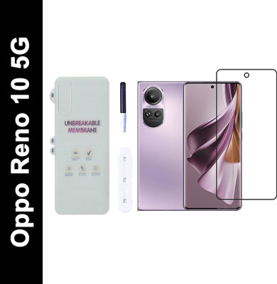 ASVALBUY Front and Back Tempered Glass for OPPO Reno10 5G(Pack of 1)