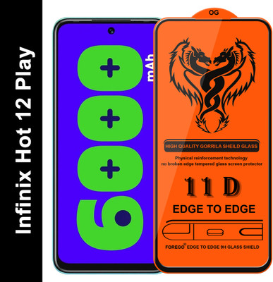 Forego Edge To Edge Tempered Glass for Infinix Hot 12 Play(Pack of 1)
