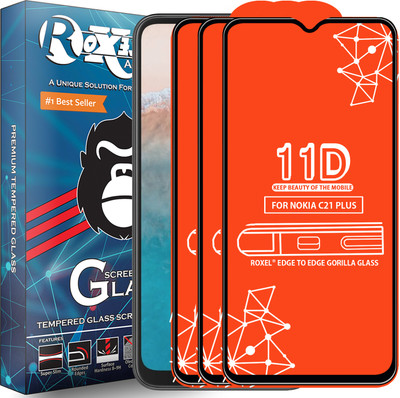 Roxel Edge To Edge Screen Guard for NOKIA C21 PLUS(Pack of 3)